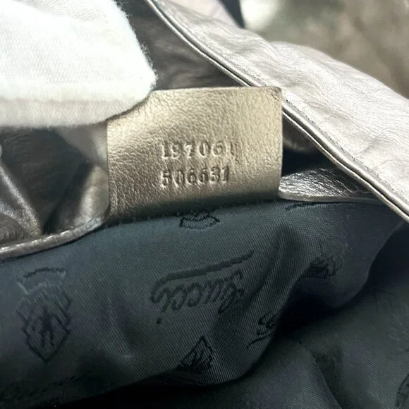 GUCCI Hysteria Fold-over Metallic Hobo Bag - Picture 12 of 14